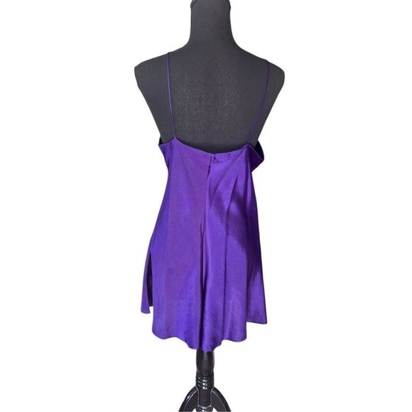 CACIQUE Purple Liquid Satin Teddy Romper Lingerie SZ M stunning vintage - Picture 2 of 5